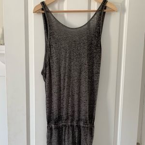 Deep v back grey romper